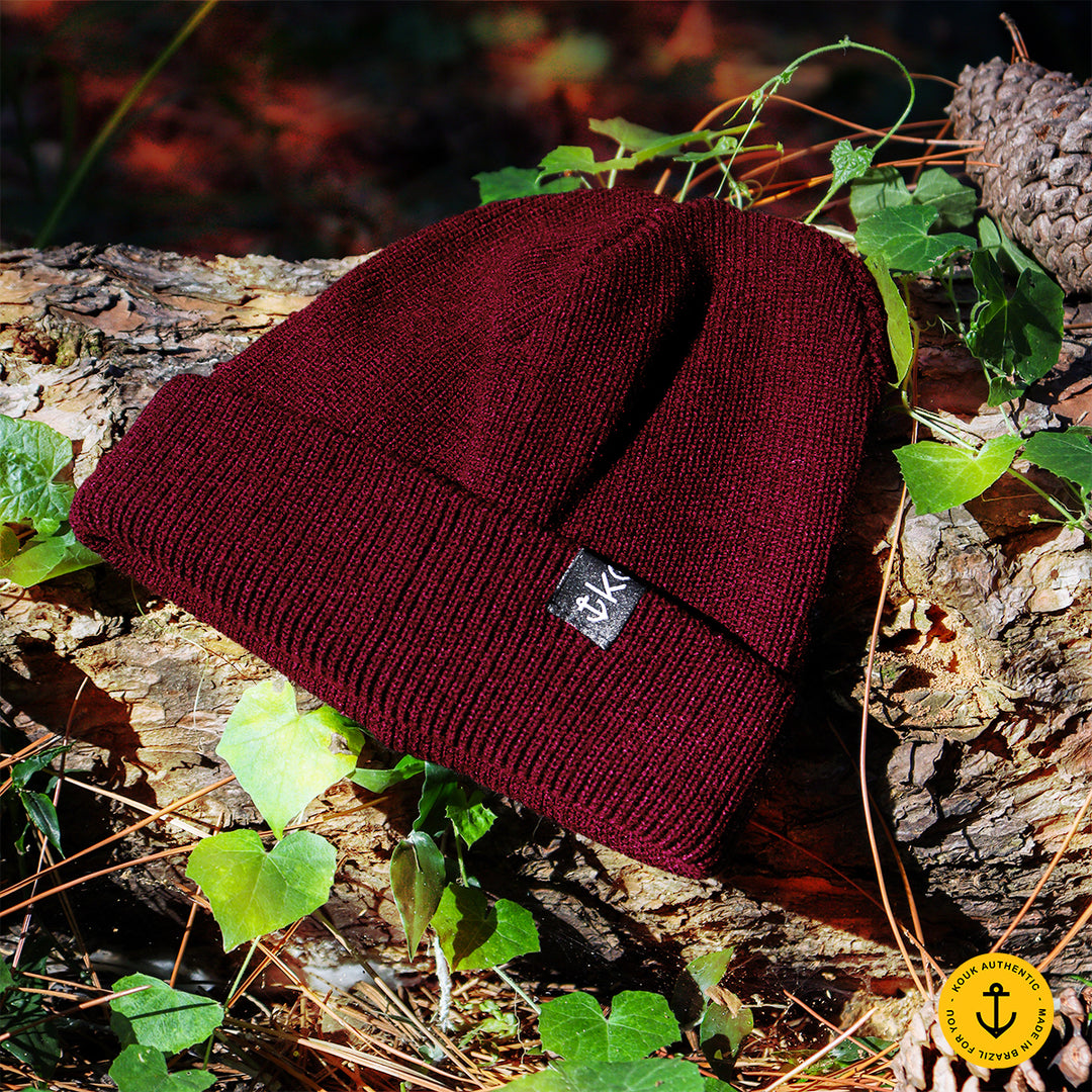 Gorro Lenhador Canelado Vinho