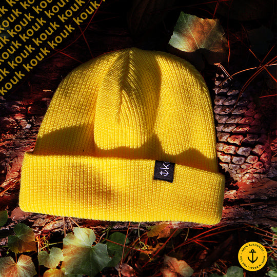Gorro Lenhador Canelado Amarelo