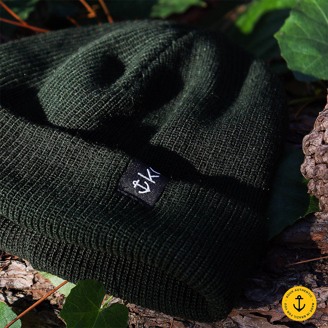 Gorro Lenhador Canelado Verde Musgo