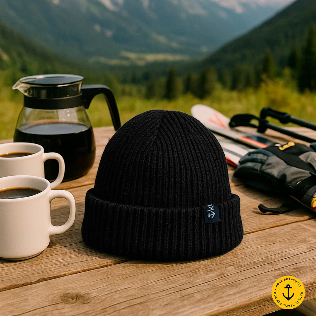 Gorro Lenhador Canelado Preto