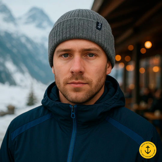 Gorro Lenhador Canelado Cinza