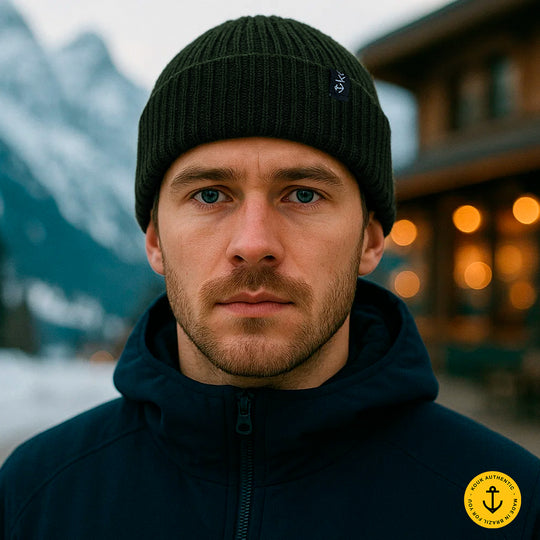 Gorro Lenhador Canelado Verde Musgo