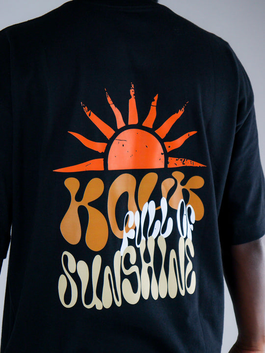 Camiseta Oversized Sunshine Preto