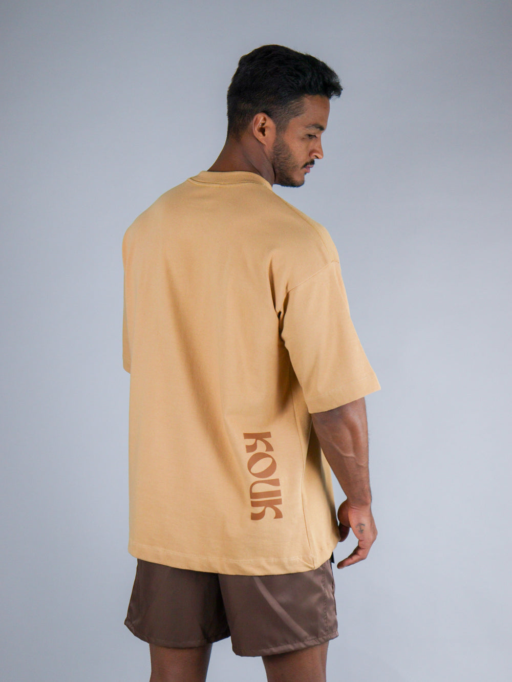 Camiseta Oversized Kouk Nature Caqui