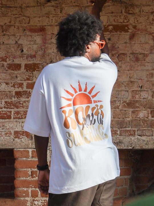 Camiseta Oversized Sunshine Branco